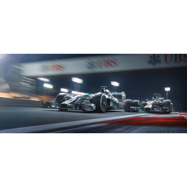 Duel In The Desert - Artwork Lewis Hamilton / Nico Rosberg 1/150